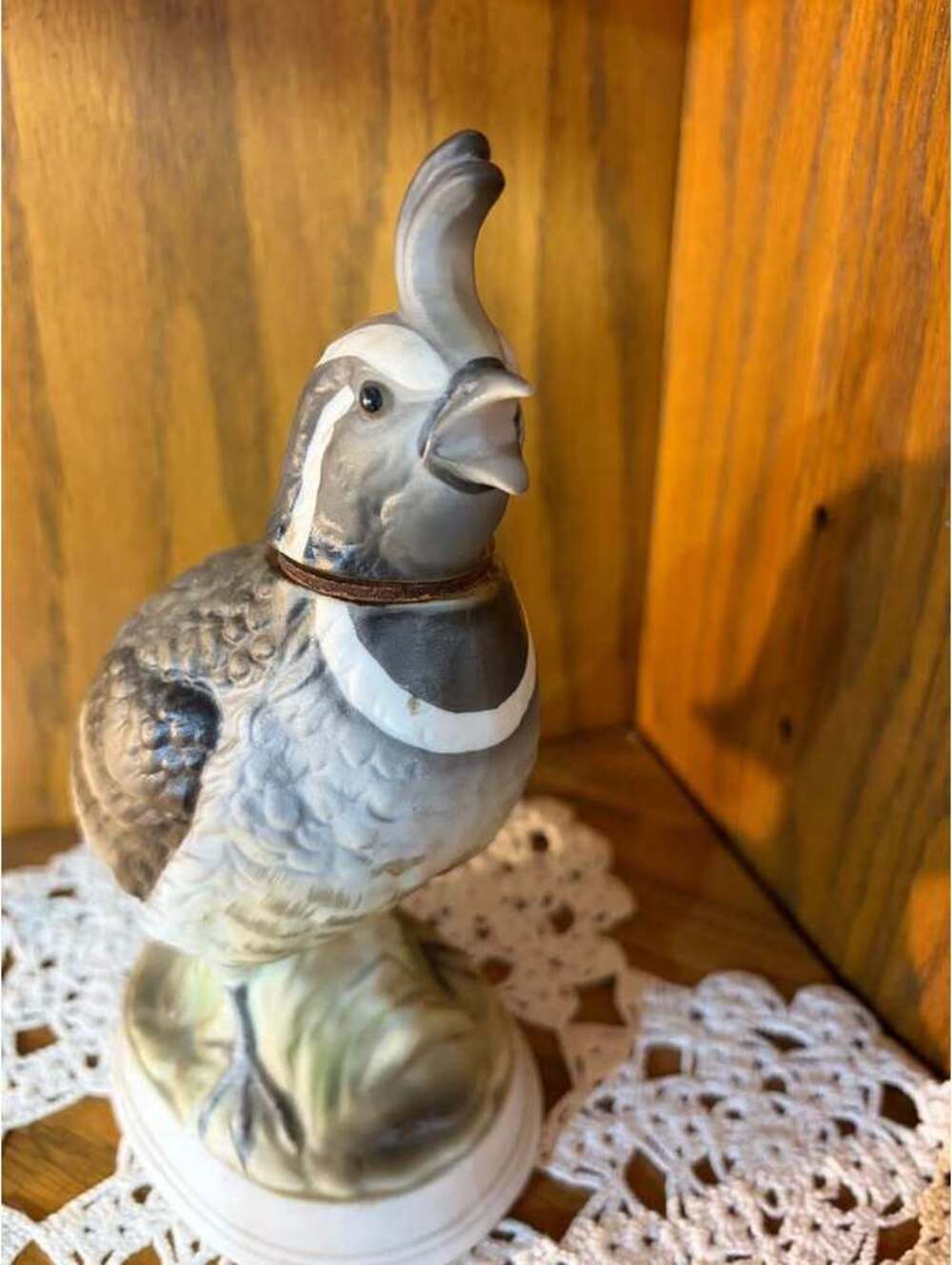 Vintage 1970 Arnart Imports Banfi Products Ceramic Quail Liquor Decanter Bottle